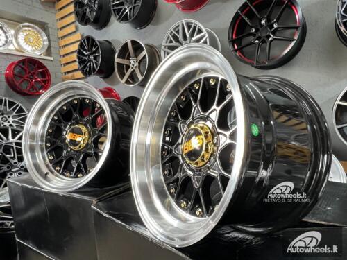 Ratlankis BBS RS JDM style 15X8J 4X100/4X114.3 ET0 73.1 Black with polished lip