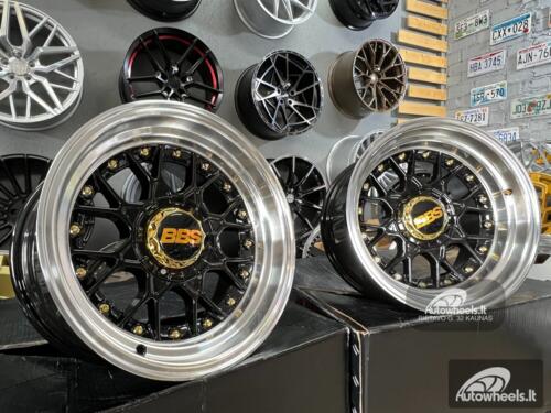 Ratlankis BBS RS JDM style 15X8J 4X100/4X114.3 ET0 73.1 Black with polished lip