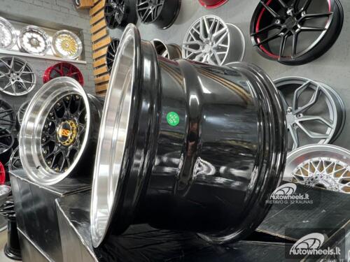 Ratlankis BBS RS JDM style 15X8J 4X100/4X114.3 ET0 73.1 Black with polished lip