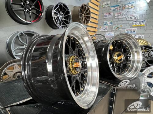 Ratlankis BBS RS JDM style 15X8J 4X100/4X114.3 ET0 73.1 Black with polished lip