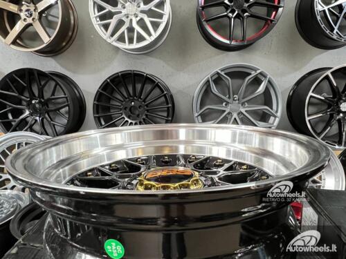 Ratlankis BBS RS JDM style 15X8J 4X100/4X114.3 ET0 73.1 Black with polished lip