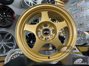 Ratlankis Slipstream Ultra light FlowForming 4.8KG. | R15X7J 4X100 ET35 73.1 Gold