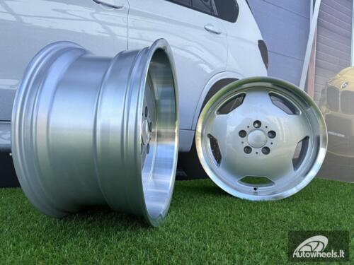 Ratlankis Mercedes Alzor Monoblock style 17X8J 5X112 ET30 66.6 Silver with polished lip