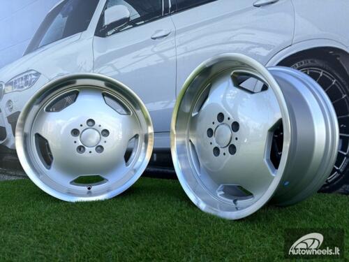 Ratlankis Mercedes Alzor Monoblock style 17X8J 5X112 ET30 66.6 Silver with polished lip