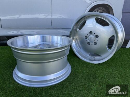 Ratlankis Mercedes Alzor Monoblock style 17X8J 5X112 ET30 66.6 Silver with polished lip