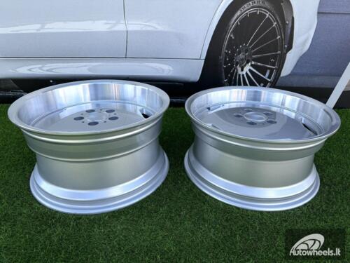 Ratlankis Mercedes Alzor Monoblock style 17X8J 5X112 ET30 66.6 Silver with polished lip