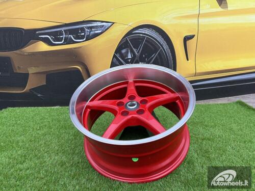 Ratlankis Volvo Ocean MK 18 style 18X8.5J 5X108 ET6 65.1 Candy red with polished liip