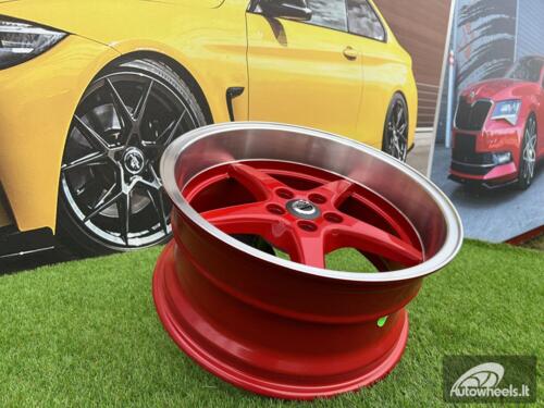 Ratlankis Volvo Ocean MK 18 style 18X8.5J 5X108 ET6 65.1 Candy red with polished liip