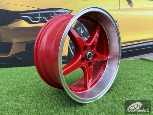 Ratlankis Volvo Ocean MK 18 style 18X8.5J 5X108 ET6 65.1 Candy red with polished liip