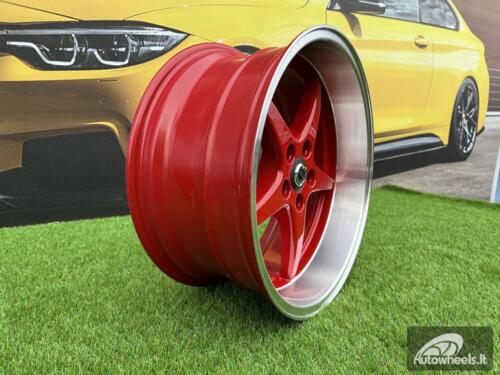 Ratlankis Volvo Ocean MK 18 style 18X8.5J 5X108 ET6 65.1 Candy red with polished liip