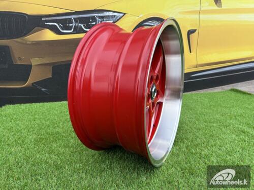 Ratlankis Volvo Ocean MK 18 style 18X8.5J 5X108 ET6 65.1 Candy red with polished liip