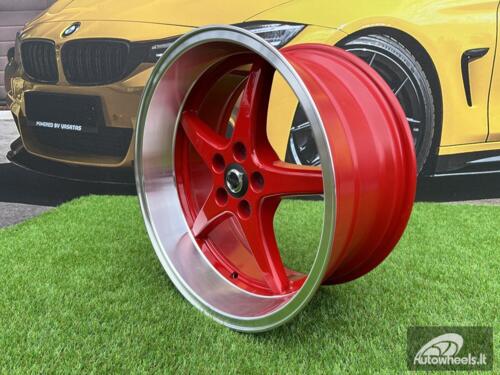 Ratlankis Volvo Ocean MK 18 style 18X8.5J 5X108 ET6 65.1 Candy red with polished liip