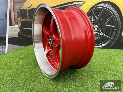 Ratlankis Volvo Ocean MK 18 style 18X8.5J 5X108 ET6 65.1 Candy red with polished liip