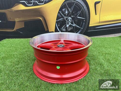 Ratlankis Volvo Ocean MK 18 style 18X8.5J 5X108 ET6 65.1 Candy red with polished liip