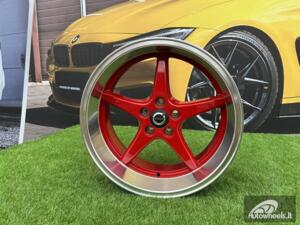 Ratlankis Volvo Ocean MK 18 style 18X8.5J 5X108 ET6 65.1 Candy red with polished liip