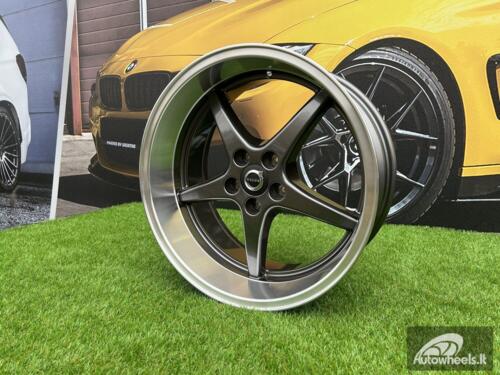 Ratlankis Volvo Ocean MK 18 style 18X8.5J 5X108 ET6 65.1 Dark grey with polished lip