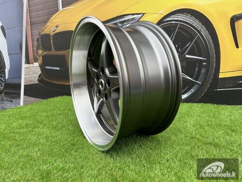 Ratlankis Volvo Ocean MK 18 style 18X8.5J 5X108 ET6 65.1 Dark grey with polished lip