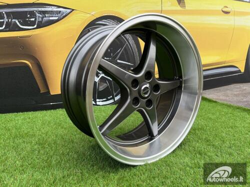 Ratlankis Volvo Ocean MK 18 style 18X8.5J 5X108 ET6 65.1 Dark grey with polished lip