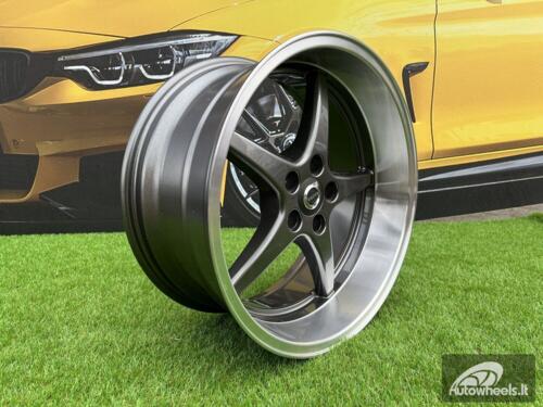 Ratlankis Volvo Ocean MK 18 style 18X8.5J 5X108 ET6 65.1 Dark grey with polished lip