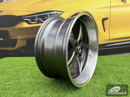 Ratlankis Volvo Ocean MK 18 style 18X8.5J 5X108 ET6 65.1 Dark grey with polished lip