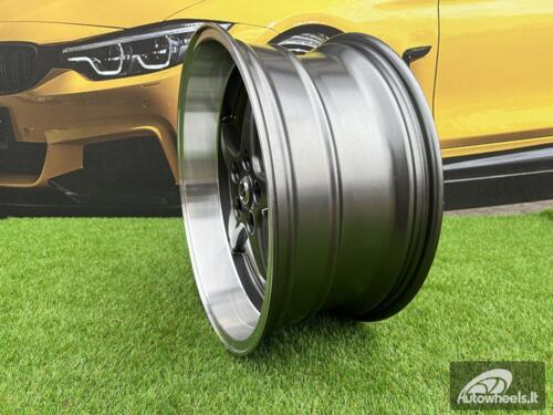 Ratlankis Volvo Ocean MK 18 style 18X8.5J 5X108 ET6 65.1 Dark grey with polished lip