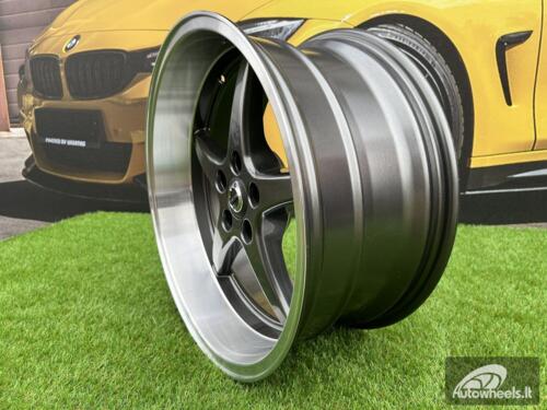 Ratlankis Volvo Ocean MK 18 style 18X8.5J 5X108 ET6 65.1 Dark grey with polished lip