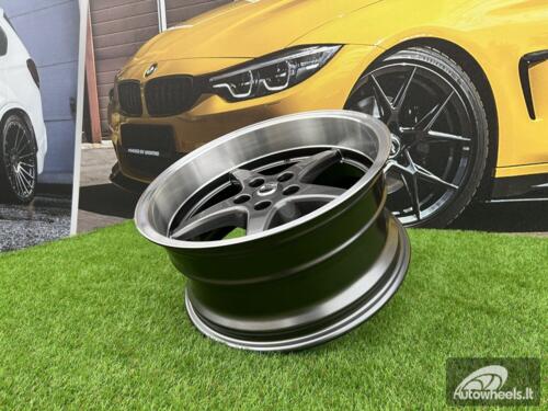 Ratlankis Volvo Ocean MK 18 style 18X8.5J 5X108 ET6 65.1 Dark grey with polished lip