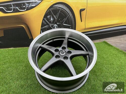 Ratlankis Volvo Ocean MK 18 style 18X8.5J 5X108 ET6 65.1 Dark grey with polished lip