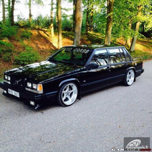 Ratlankis Volvo Ocean MK 18 style 18X8.5J 5X108 ET6 65.1 Dark grey with polished lip