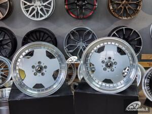 Ratlankis AMG Monoblock Larzon 18X8.5J 5X112 ET35 66.6 Silver with polished lip