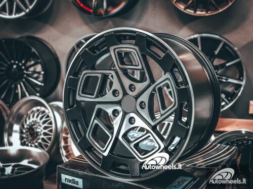 Ratlankis Radi8 R8CM9 19X9.5J 5X120 ET35 72.56 Matt black with face and lip machined