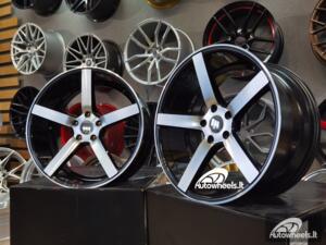 Ratlankis JNC CV3-R Style 19X8.5J 5X112 ET40 66.56 Black machined face