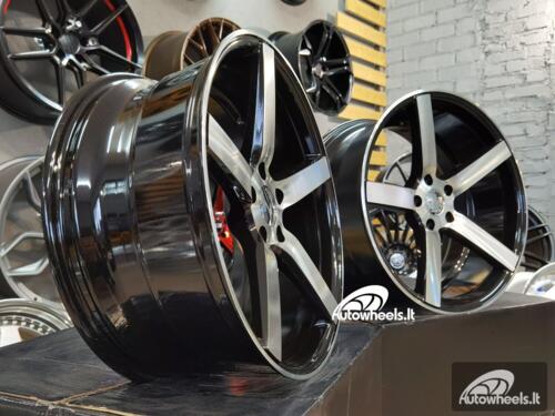 Ratlankis JNC CV3-R Style 19X8.5J 5X112 ET40 66.56 Black machined face