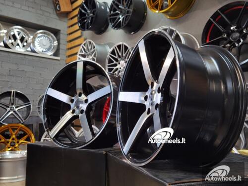 Ratlankis JNC CV3-R Style 19X8.5J 5X112 ET40 66.56 Black machined face