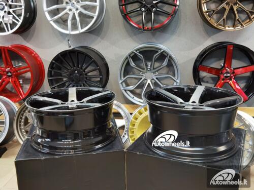 Ratlankis JNC CV3-R Style 19X8.5J 5X112 ET40 66.56 Black machined face