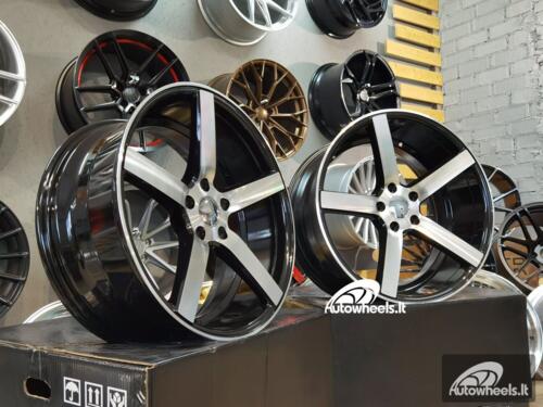 Ratlankis JNC CV3-R Style 19X9.5J 5X112 ET40 66.56 Black machined face