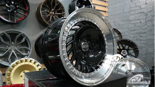 Ratlankis Strater 17X8J 4X100 ET30 73.1 Black with polished lip