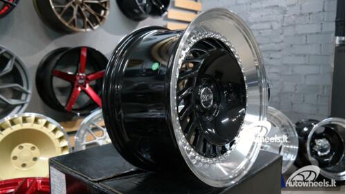 Ratlankis Strater 17X8J 4X100 ET30 73.1 Black with polished lip