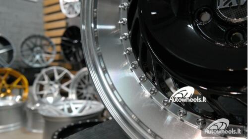 Ratlankis Strater 17X8J 4X100 ET30 73.1 Black with polished lip