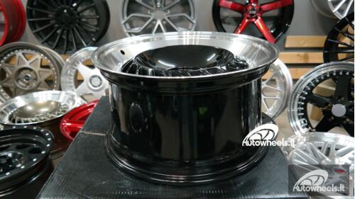 Ratlankis Strater 17X8J 4X100 ET30 73.1 Black with polished lip