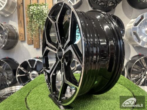 Ratlankis Modern Snowflake 17X7J 4X100 ET35 73.1 Black polished