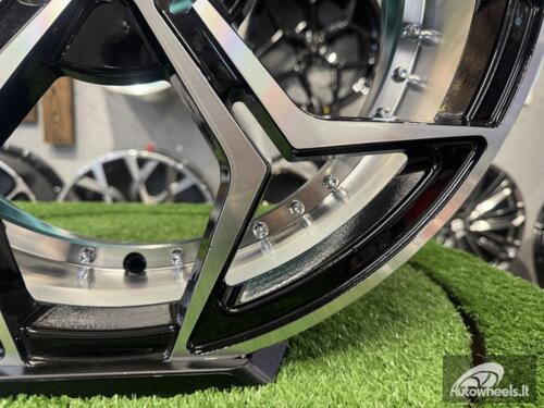 Ratlankis Modern Snowflake 17X7J 4X100 ET35 73.1 Black polished