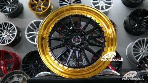 Ratlankis BBS RS Golden lip style 17X7.5J 5X100/5X114.3 ET35 73.1 Black with golden lip