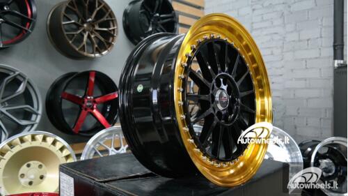 Ratlankis BBS RS Golden lip style 17X7.5J 5X100/5X114.3 ET35 73.1 Black with golden lip