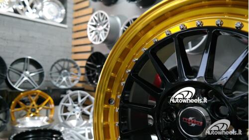 Ratlankis BBS RS Golden lip style 17X7.5J 5X100/5X114.3 ET35 73.1 Black with golden lip