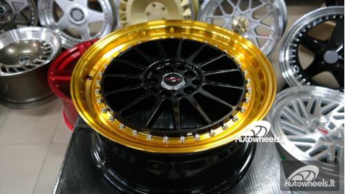 Ratlankis BBS RS Golden lip style 17X7.5J 5X100/5X114.3 ET35 73.1 Black with golden lip
