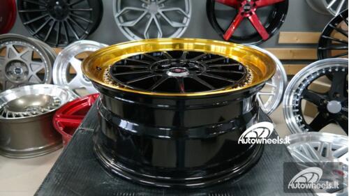 Ratlankis BBS RS Golden lip style 17X7.5J 5X100/5X114.3 ET35 73.1 Black with golden lip