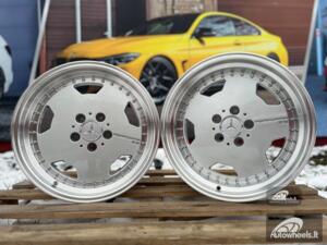 Ratlankis Mercedes AMG Aero 3 style Monoblock Performa25 17X8J 5X112 ET25 66.6 Silver with lip machined