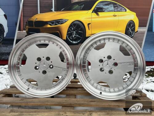 Ratlankis Mercedes AMG Aero 3 style Monoblock Performa25 17X8J 5X112 ET25 66.6 Silver with lip machined