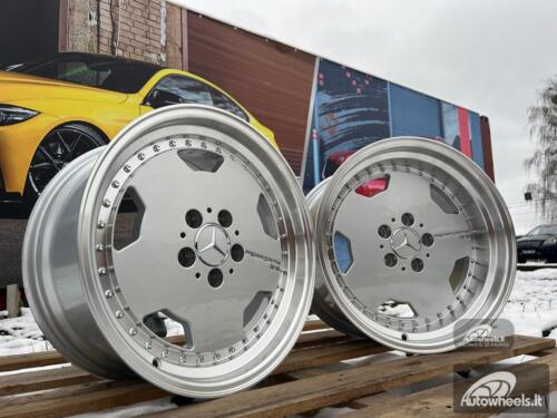 Ratlankis Mercedes AMG Aero 3 style Monoblock Performa25 17X8J 5X112 ET25 66.6 Silver with lip machined